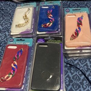 iPhone 7 Plus & 8 Plus Colorful Chain Phone Case Set of 2